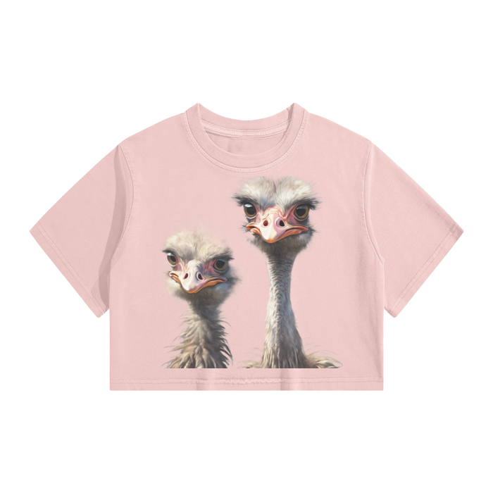 Judgy Animals - Washed Effect Crop Top